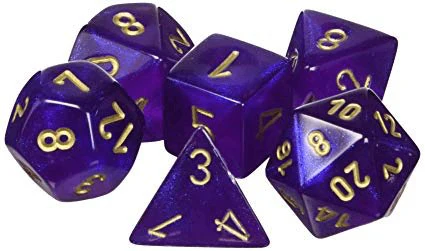 Chessex: Borealis Borealis Purple/white 7-Die Set