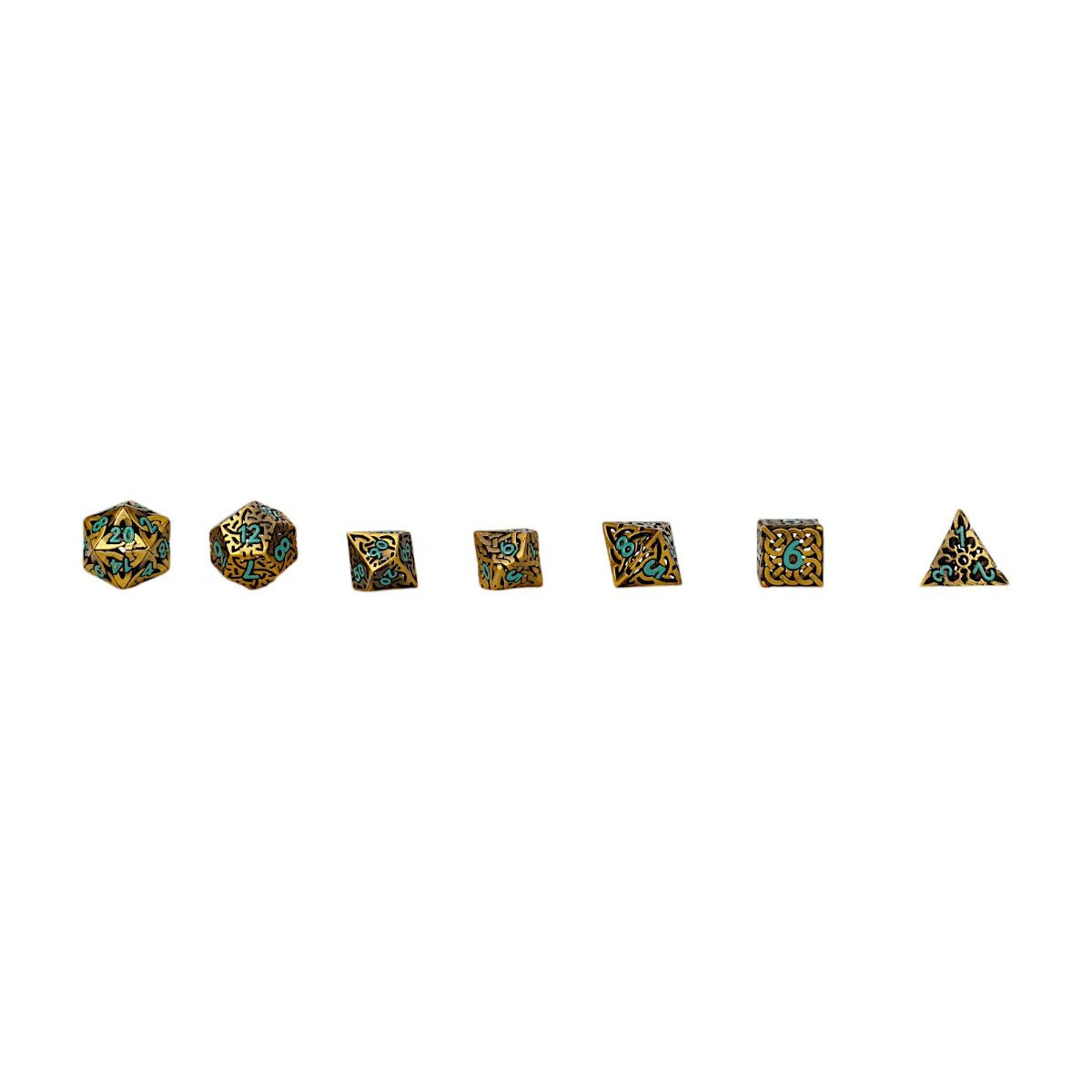 Clockwork Sun Dice Set Ancient Bronze - Image 9