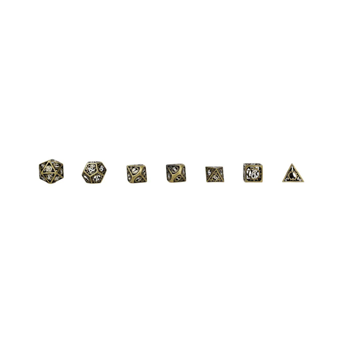 Clockwork Sun Dice Set Tarnished Gold - Image 9
