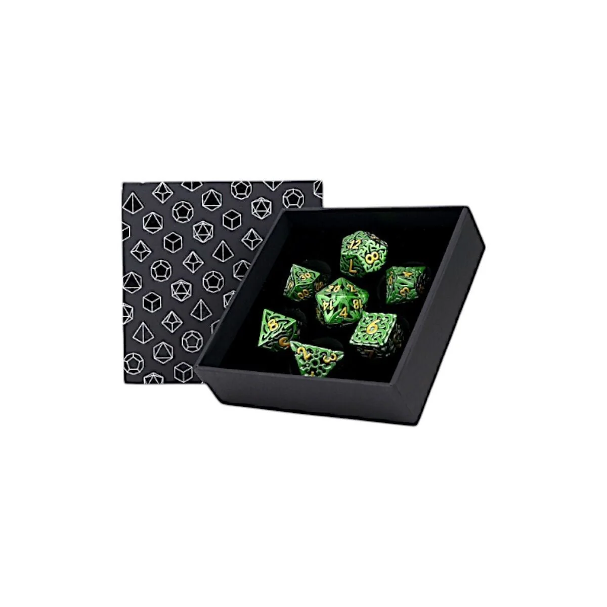 Celtic Hollow Dice Set Old Gold