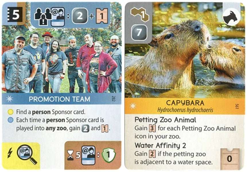 Dice Tower Ark Nova: Promotion Team & Capybara Promo Cards
