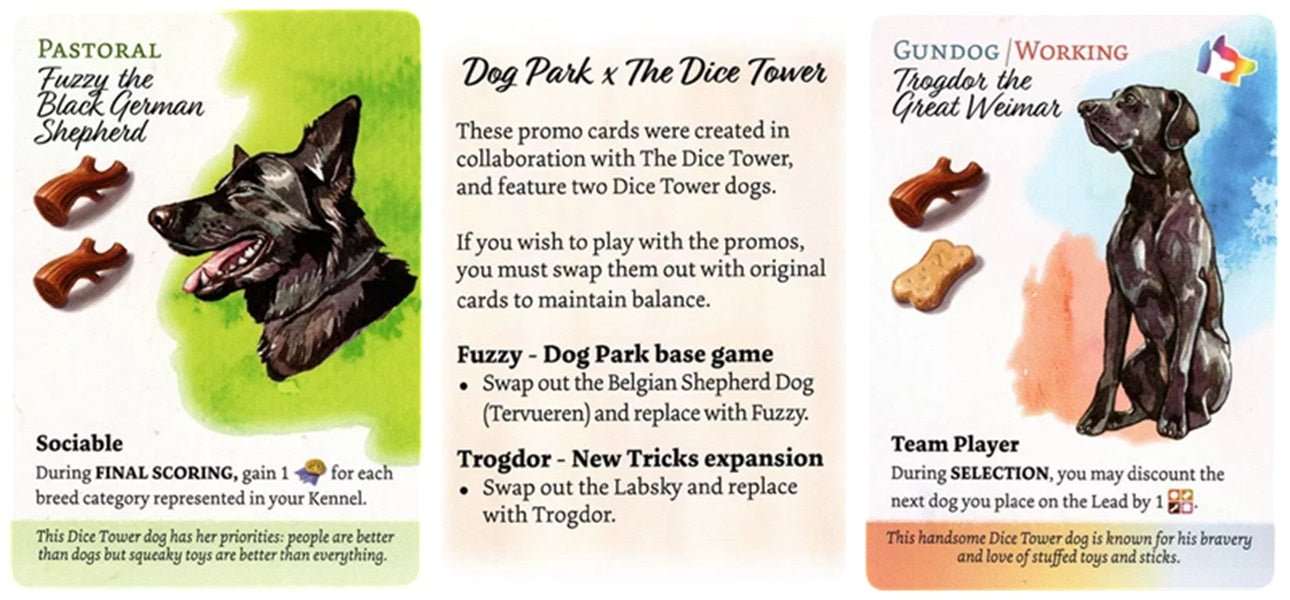 Dice Tower Dog Park: Fuzzy & Trogdor (Promo Card)