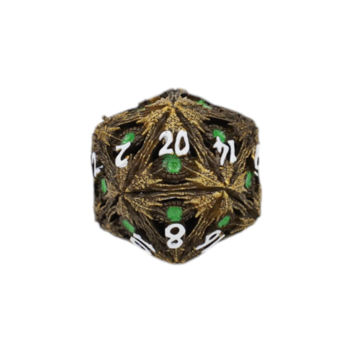 Dragon Eye Dice Set Ancient Bronze/Green - Image 2