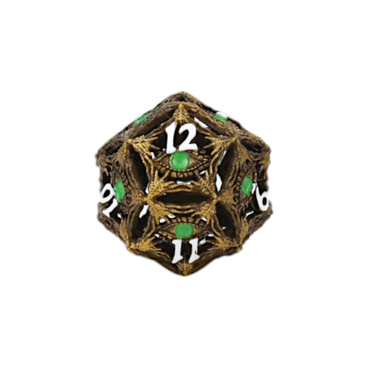 Dragon Eye Dice Set Ancient Bronze/Green - Image 3