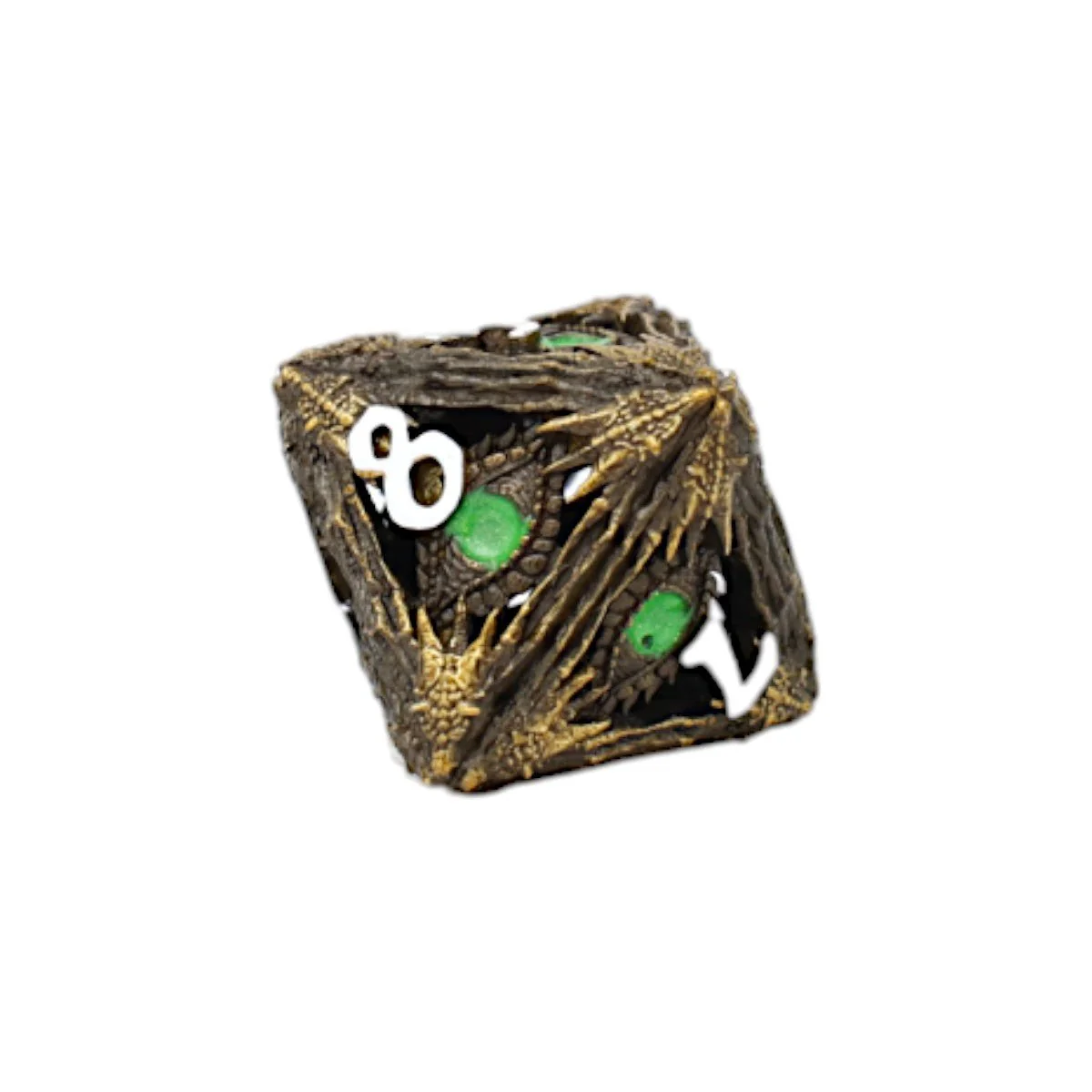 Dragon Eye Dice Set Ancient Bronze/Green - Image 6