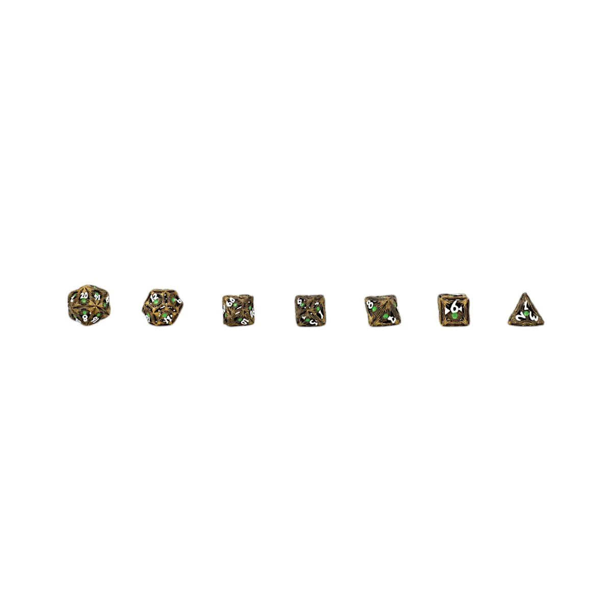 Dragon Eye Dice Set Ancient Bronze/Green - Image 9
