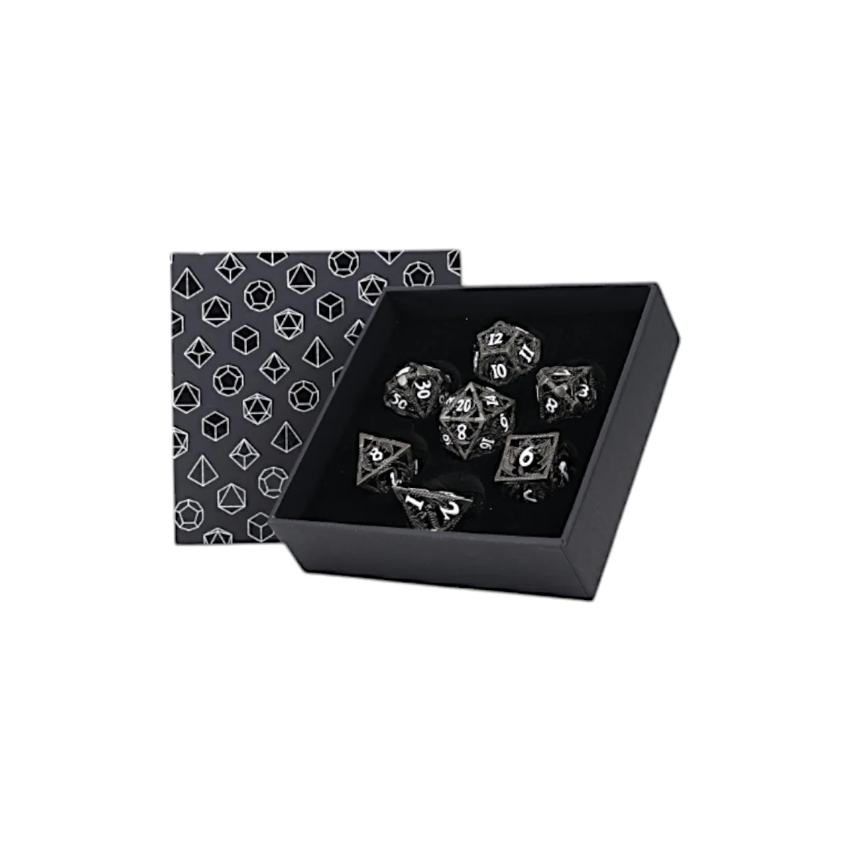 Dragon Hollow Dice Set Metal/Black