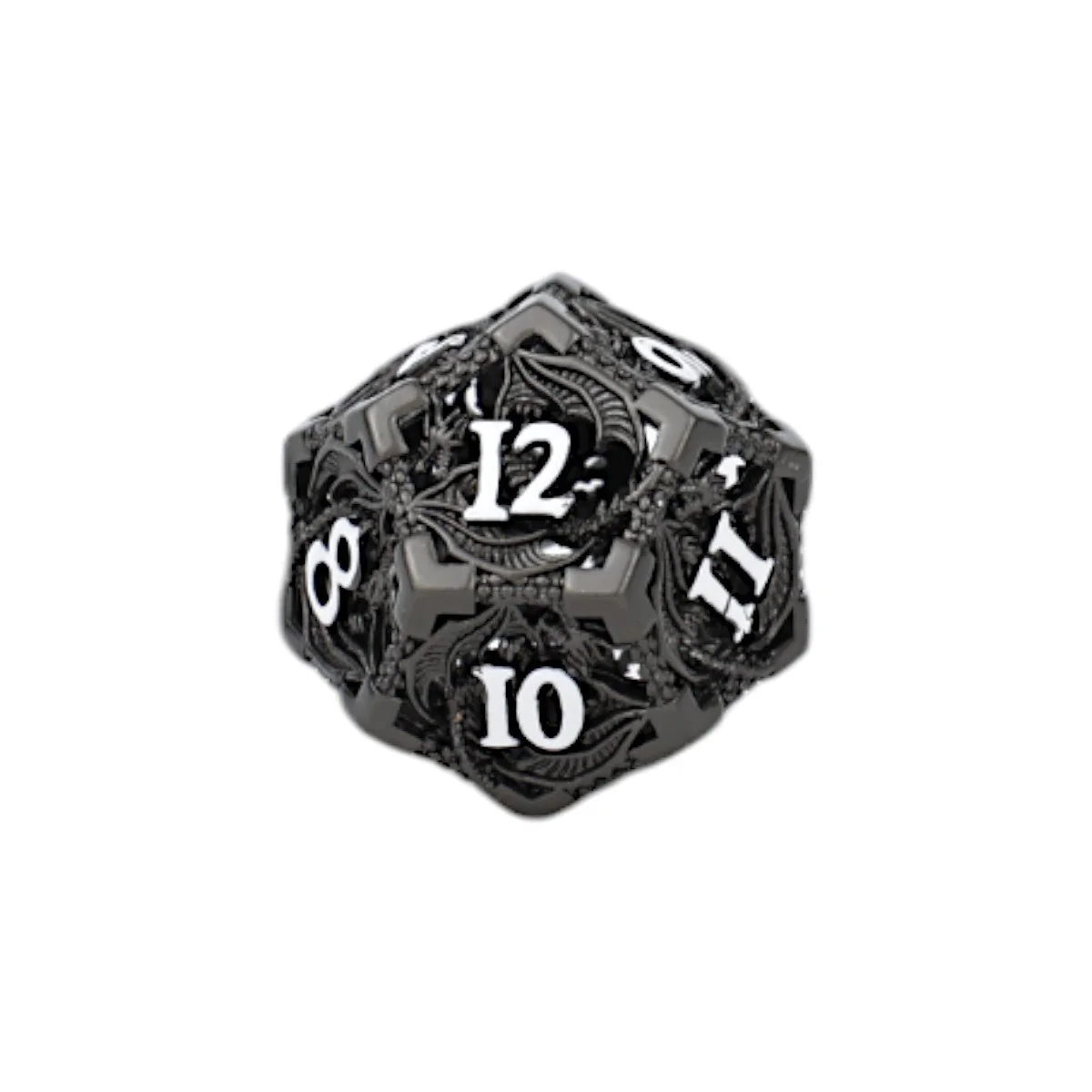 Dragon Hollow Dice Set Metal/Black - Image 3