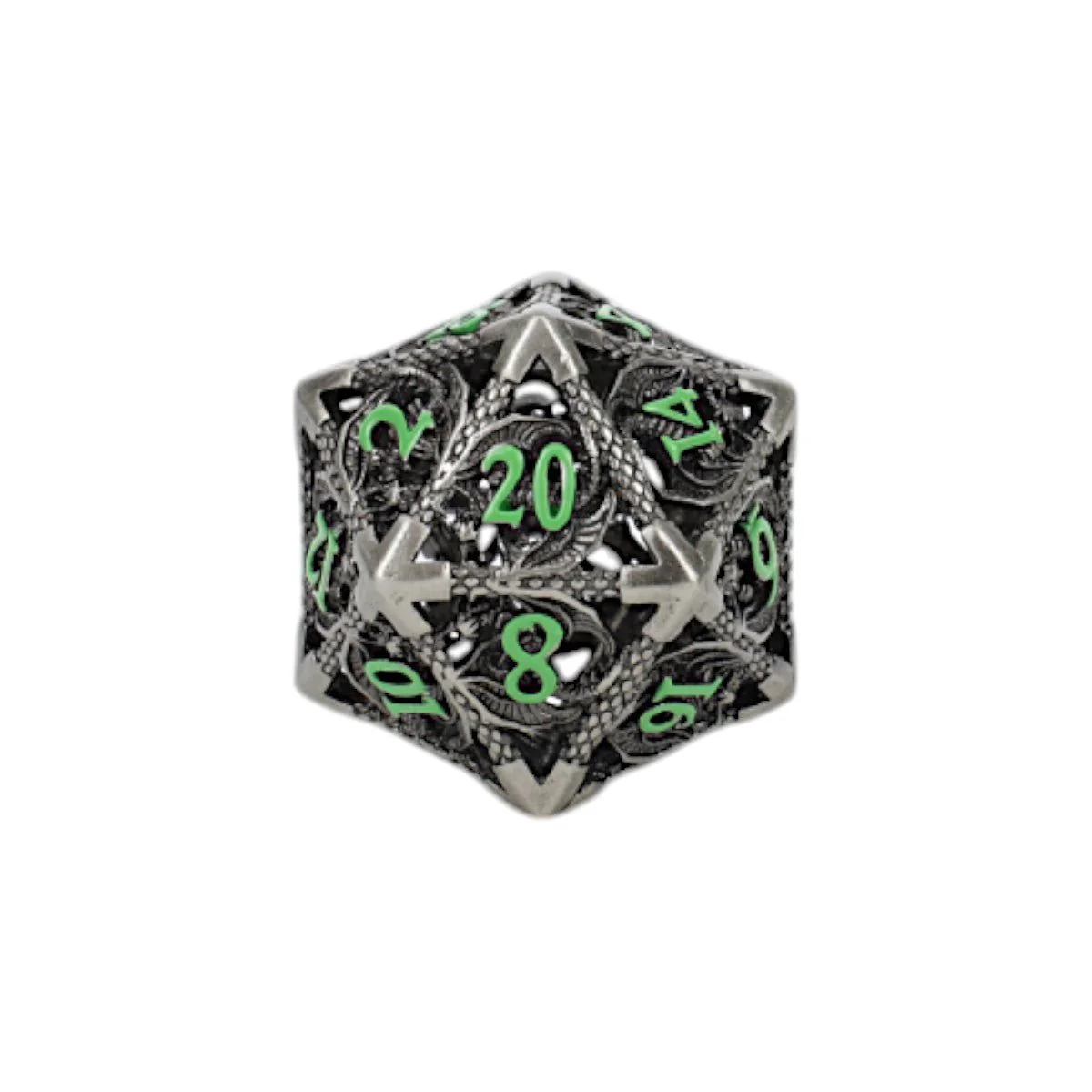 Dragon Hollow Dice Set Metal/Green - Image 2