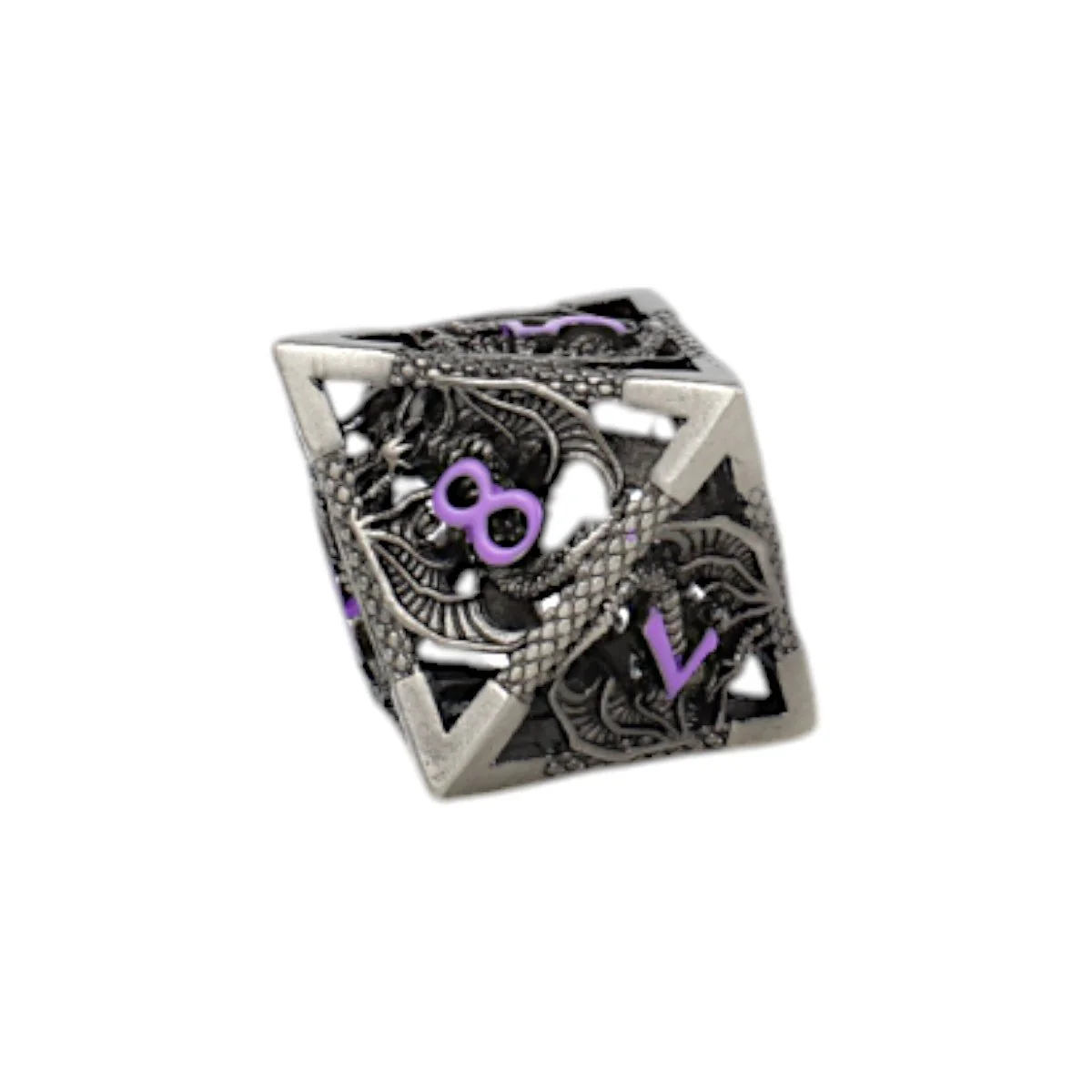 Dragon Hollow Dice Set Metal/Purple - Image 6