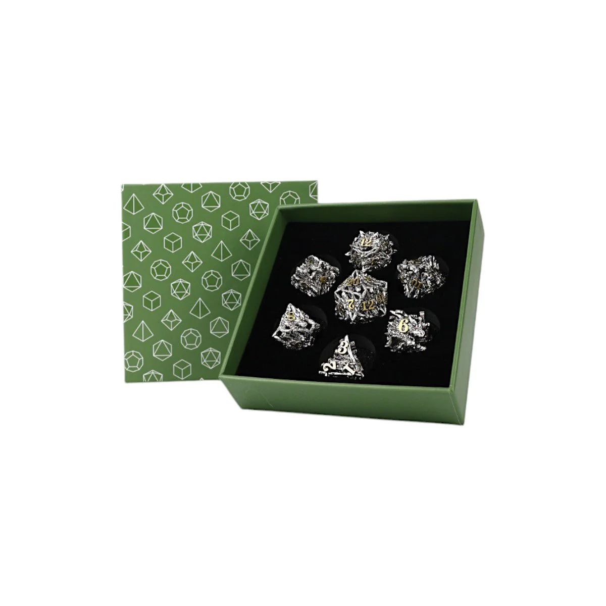 Dragon Rage Dice Set Chrome/Gold