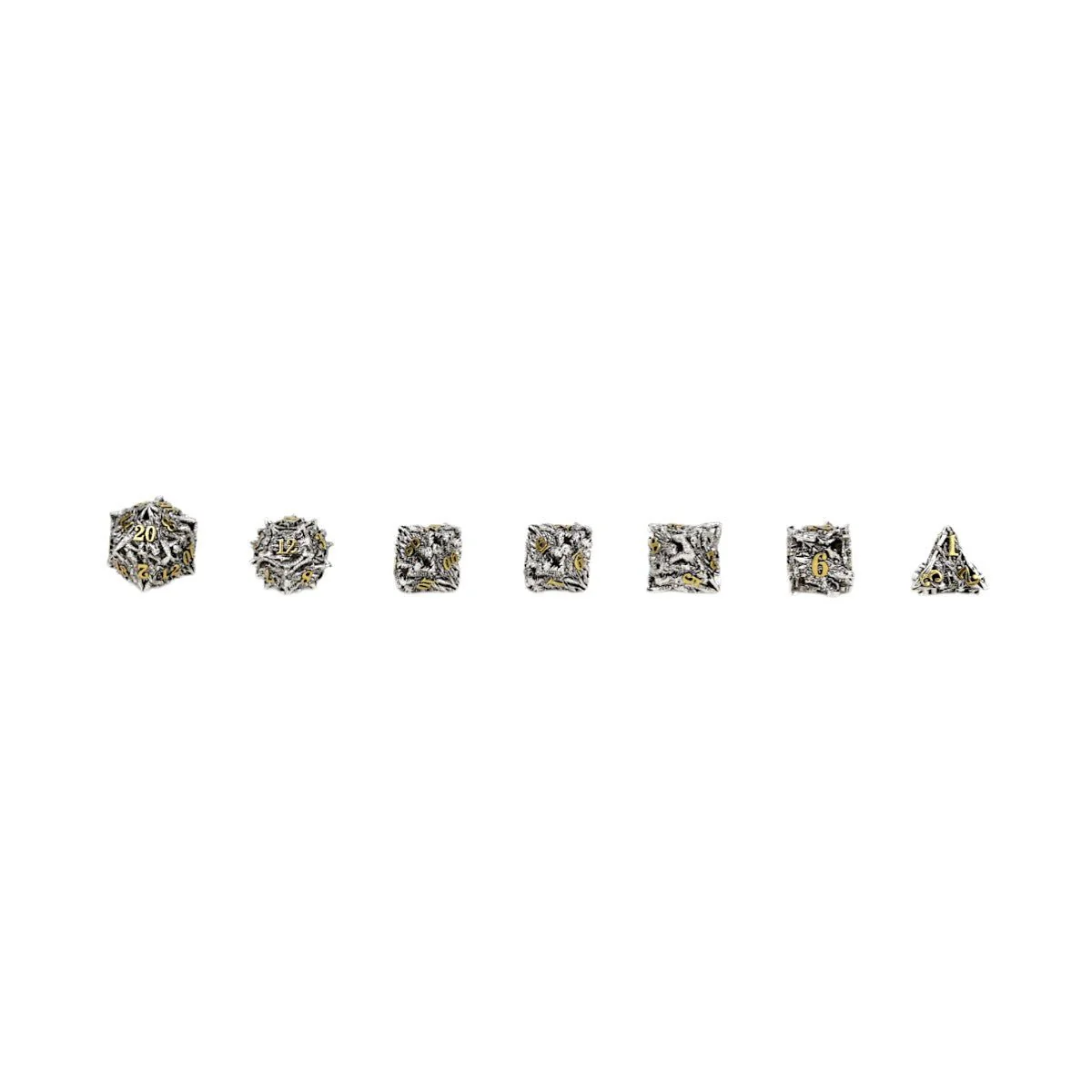 Dragon Rage Dice Set Chrome/Gold - Image 10