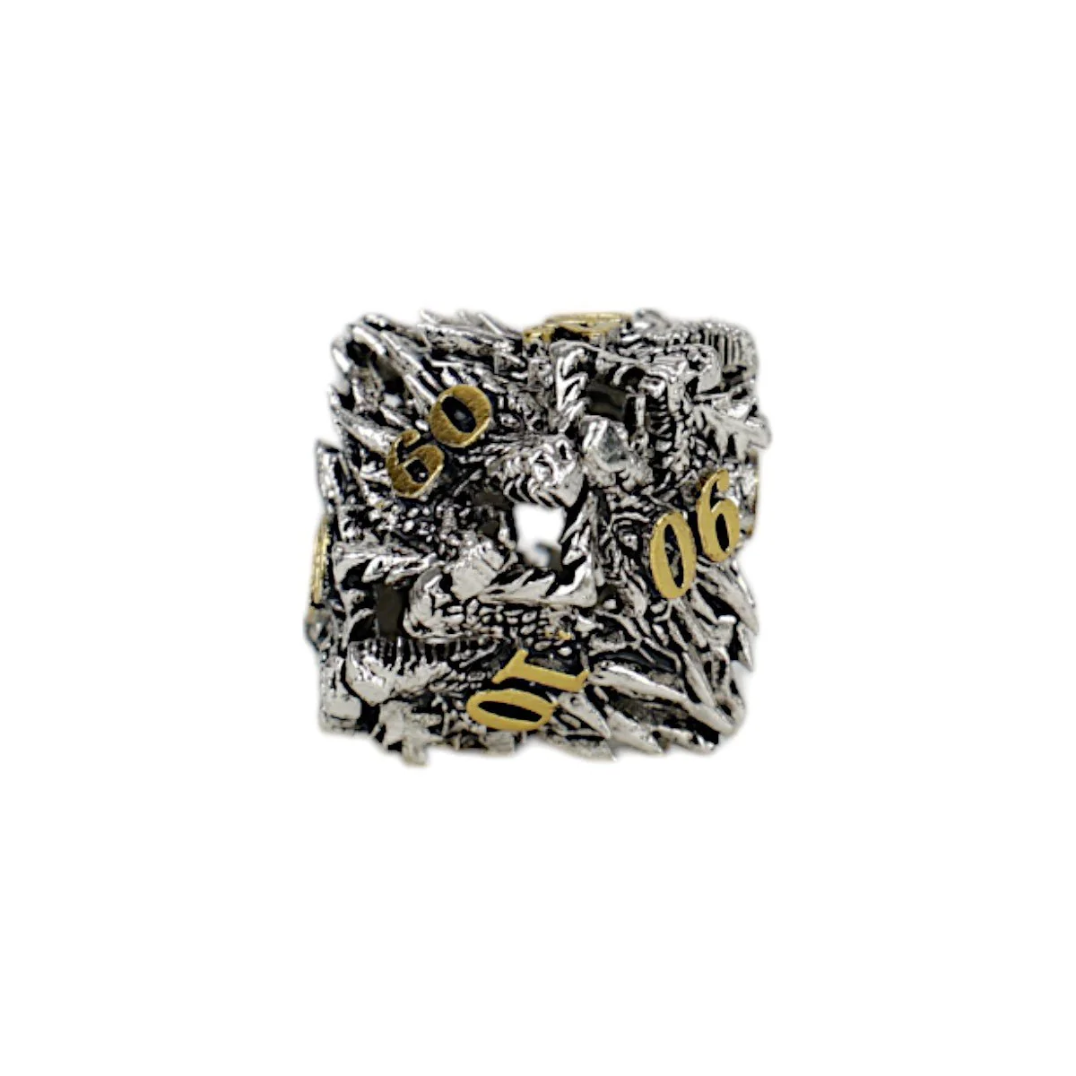 Dragon Rage Dice Set Chrome/Gold - Image 5