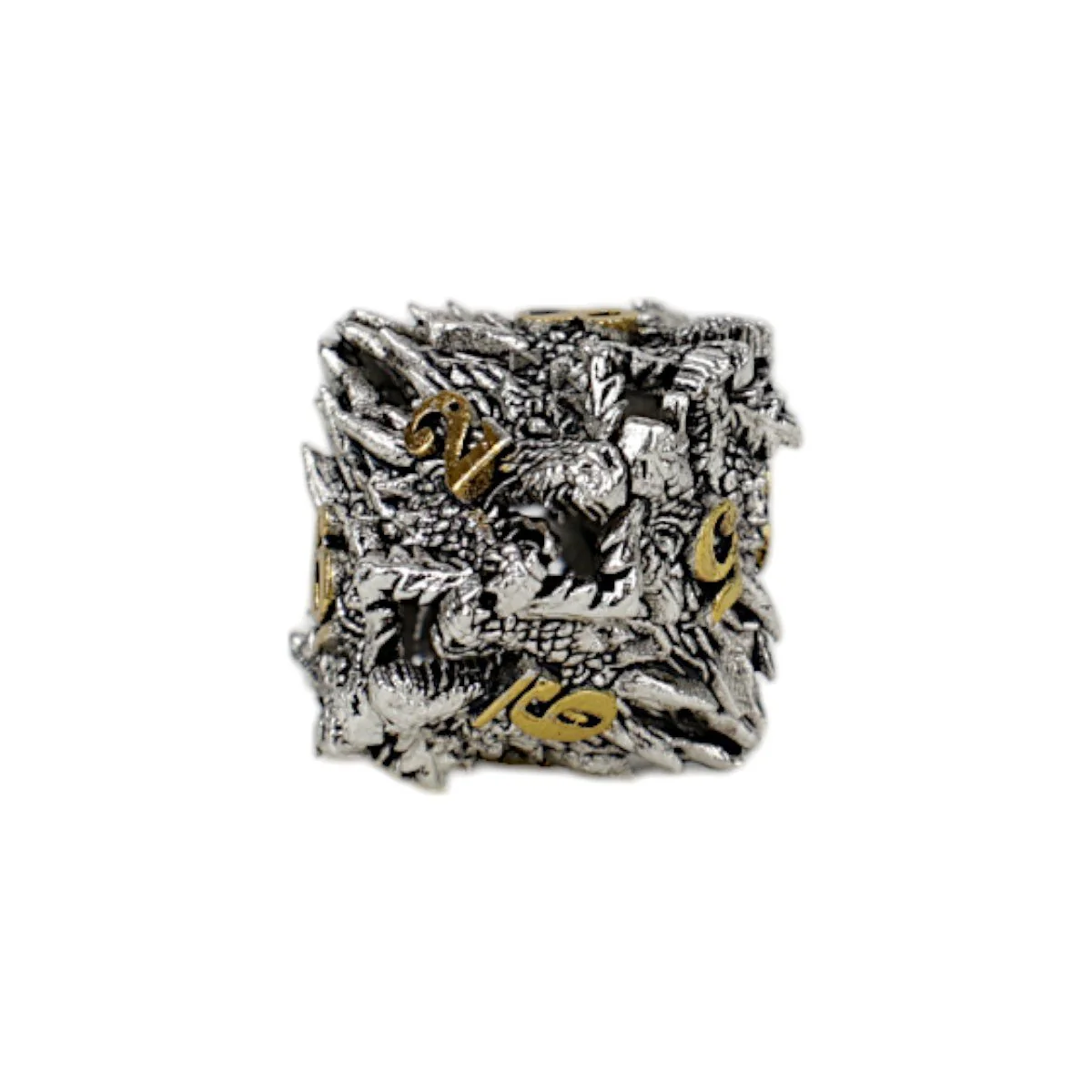 Dragon Rage Dice Set Chrome/Gold - Image 6