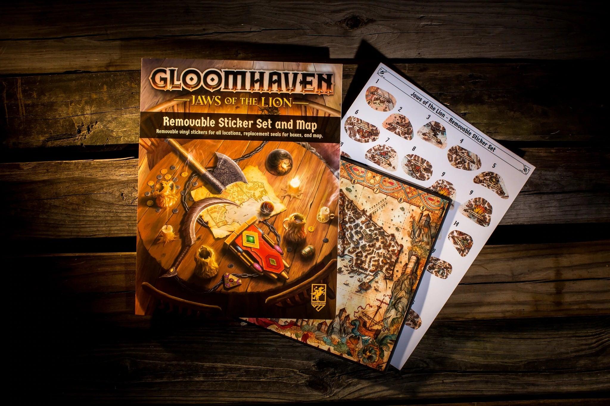 Gloomhaven: Jaws of The Lion - Removable Sticker Set & Map - Image 2