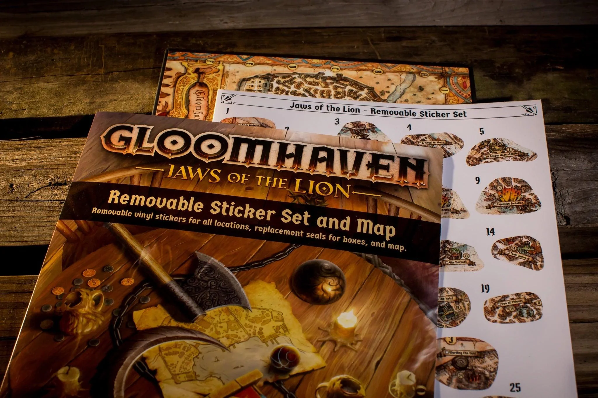 Gloomhaven: Jaws of The Lion - Removable Sticker Set & Map - Image 3