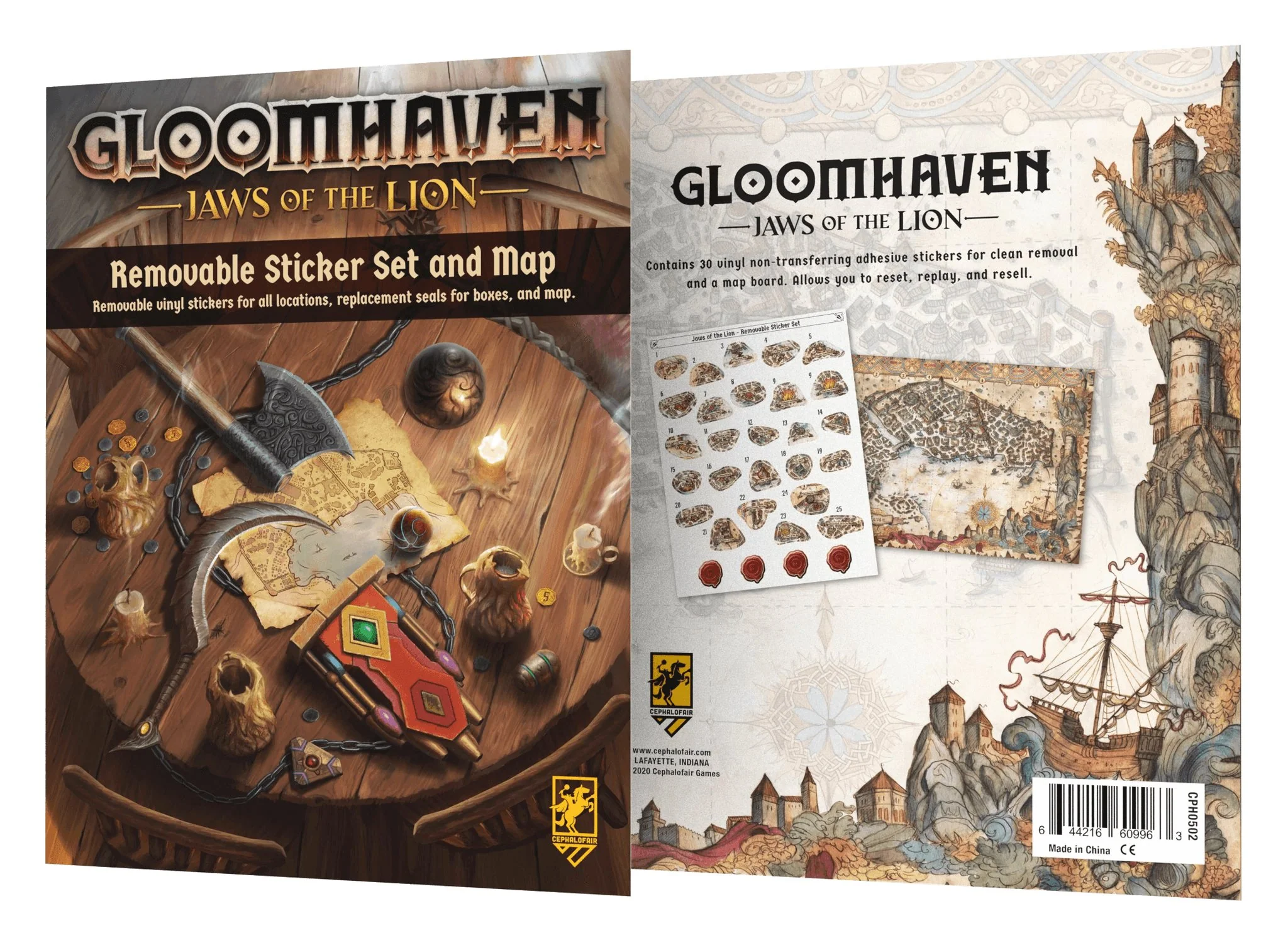 Gloomhaven: Jaws of The Lion - Removable Sticker Set & Map - Image 5