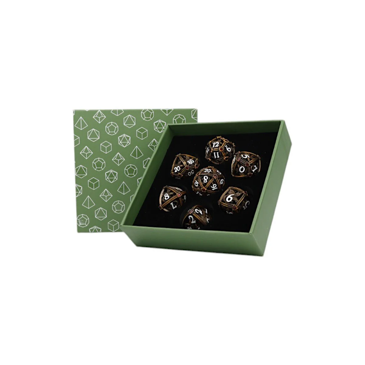 Hoard Guardian Dice Set Ancient Bronze/Red