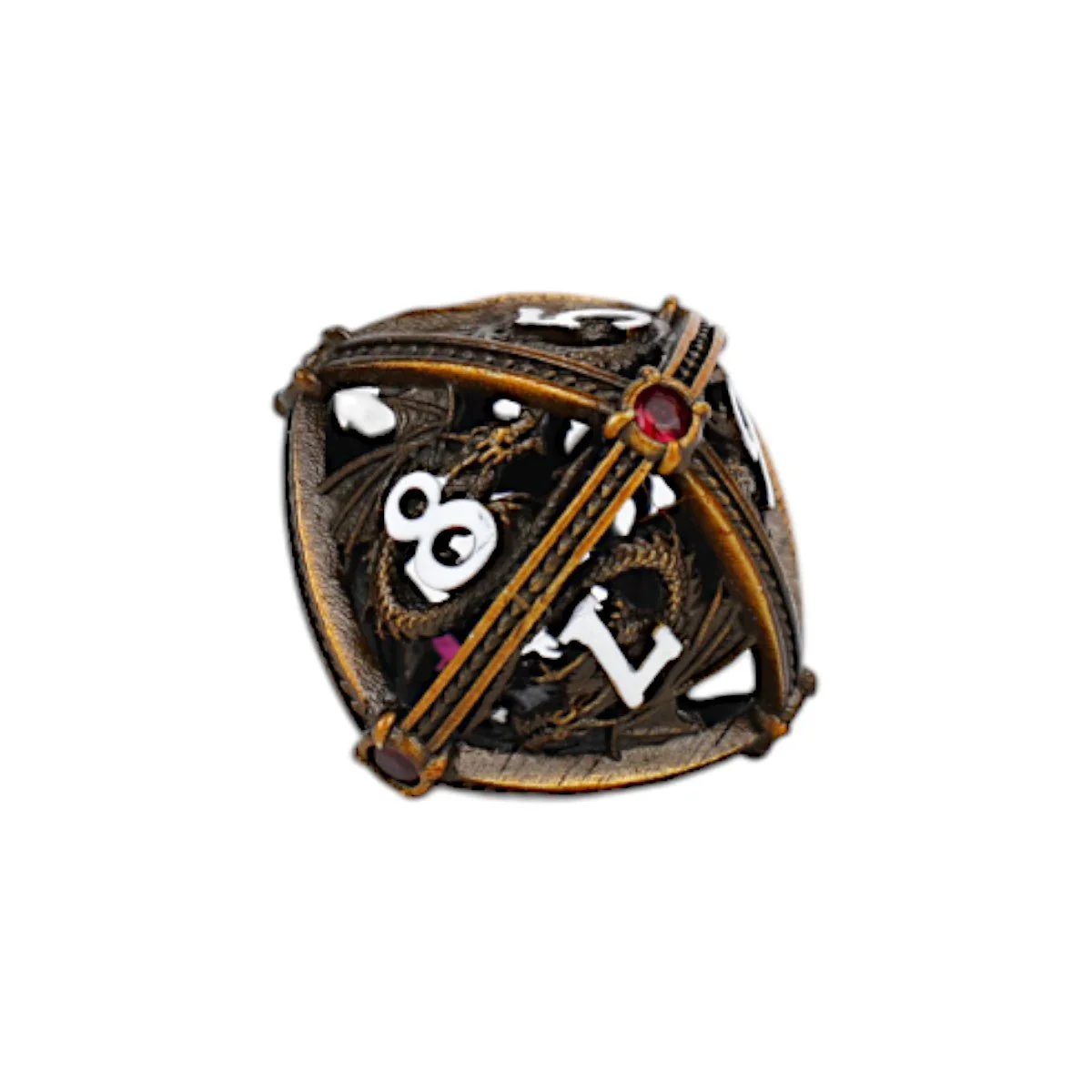 Hoard Guardian Dice Set Ancient Bronze/Red - Image 6