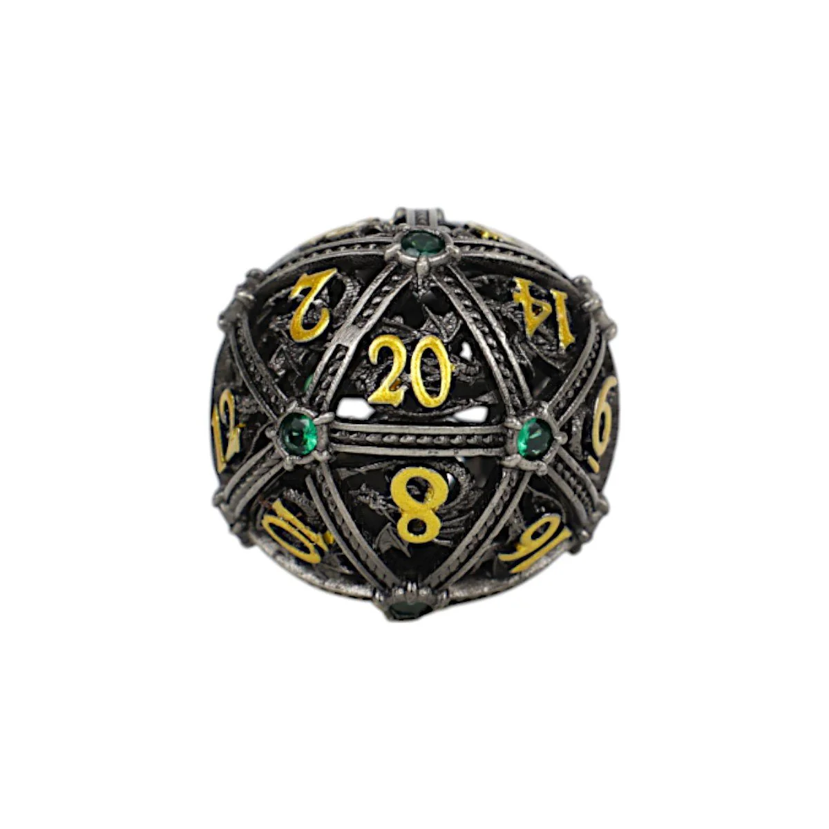 Hoard Guardian Dice Set Steel/Green - Image 2