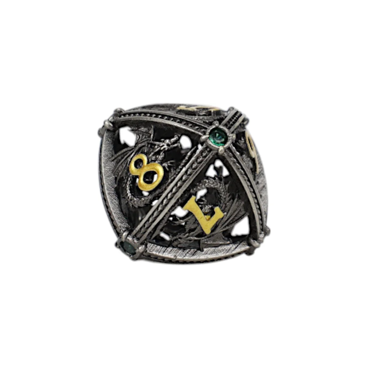 Hoard Guardian Dice Set Steel/Green - Image 5