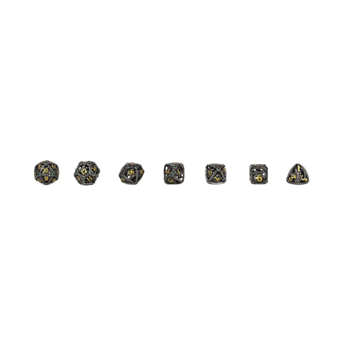 Hoard Guardian Dice Set Steel/Green - Image 8
