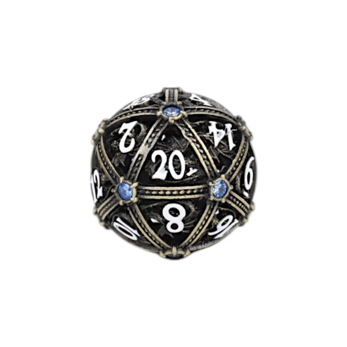 Hoard Guardian Dice Set Tarnished Gold/Blue - Image 2
