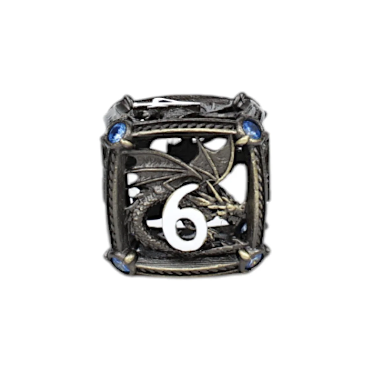 Hoard Guardian Dice Set Tarnished Gold/Blue - Image 7