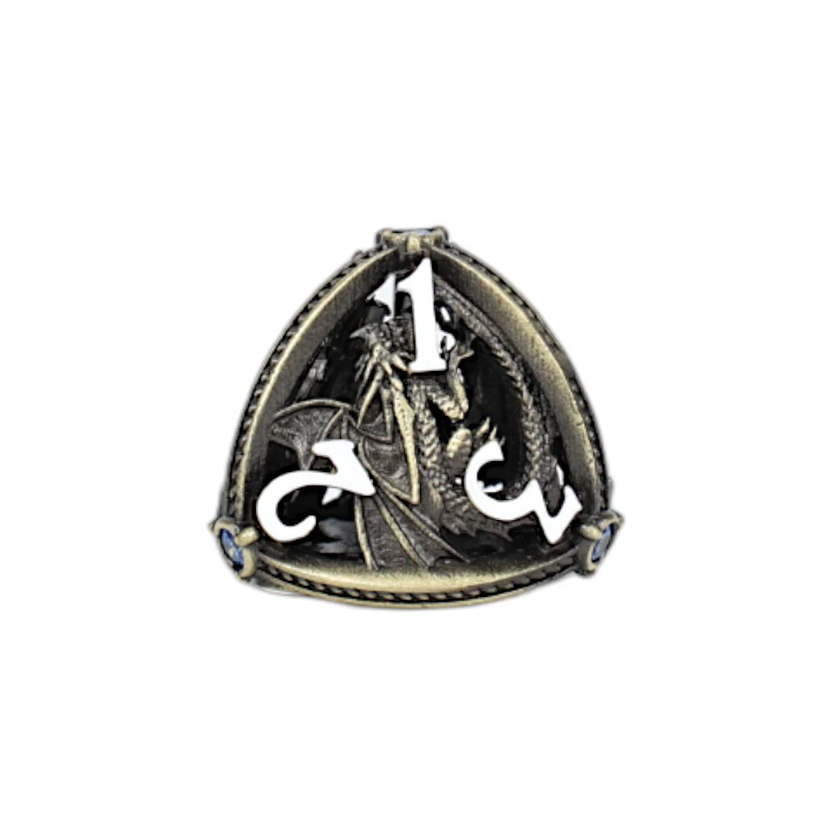 Hoard Guardian Dice Set Tarnished Gold/Blue - Image 8