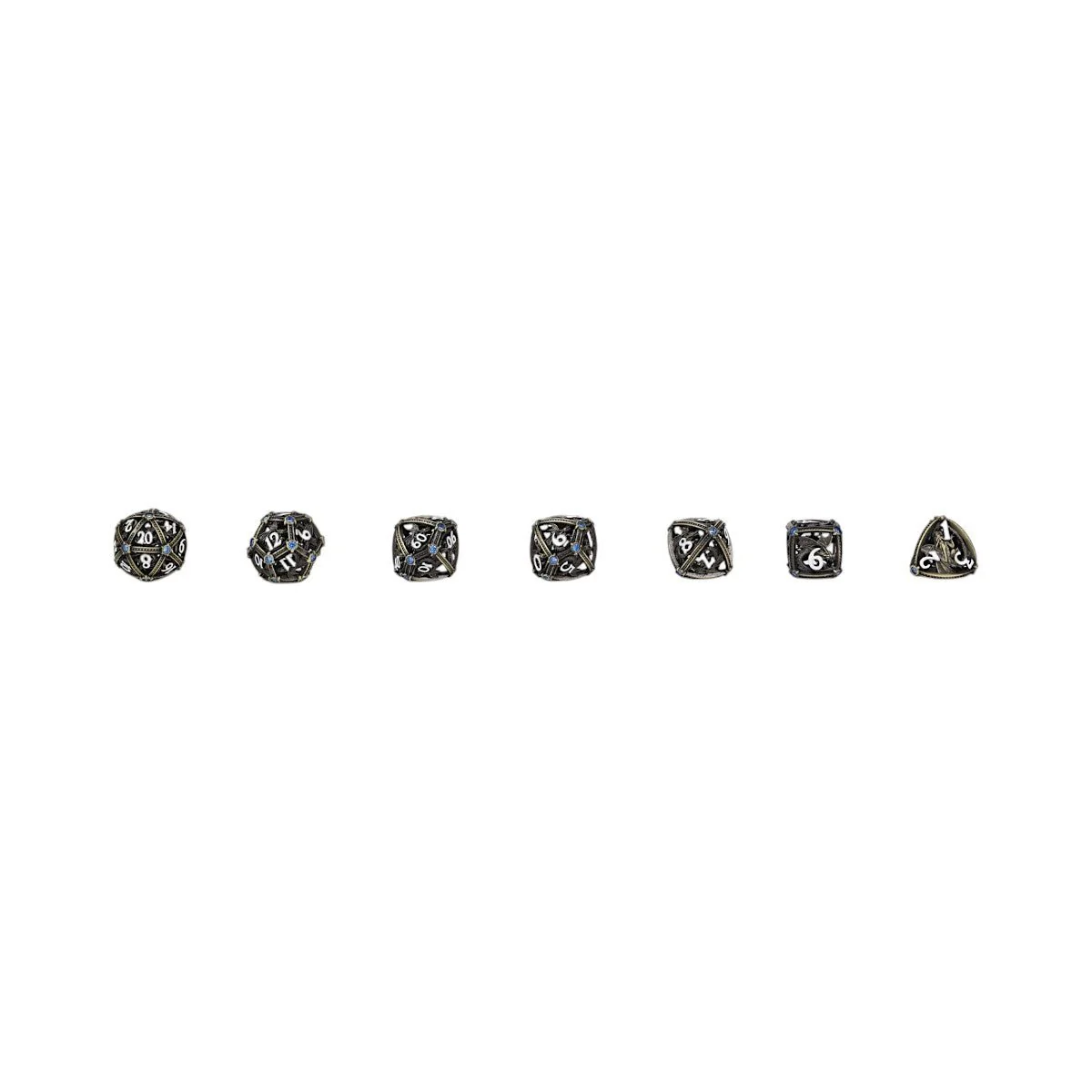Hoard Guardian Dice Set Tarnished Gold/Blue - Image 9