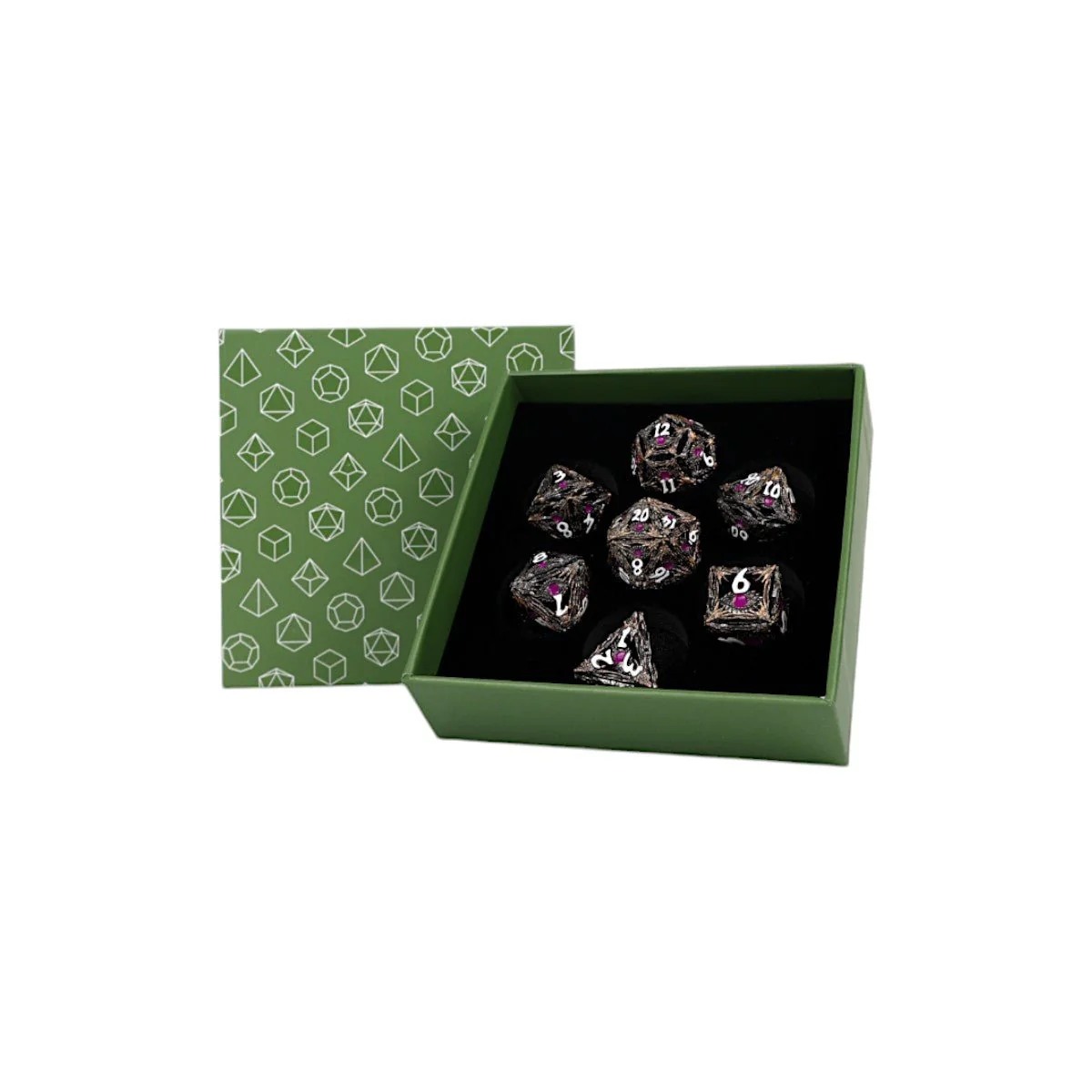 Hoard Guardian Dice Set Tarnished Gold/Purple