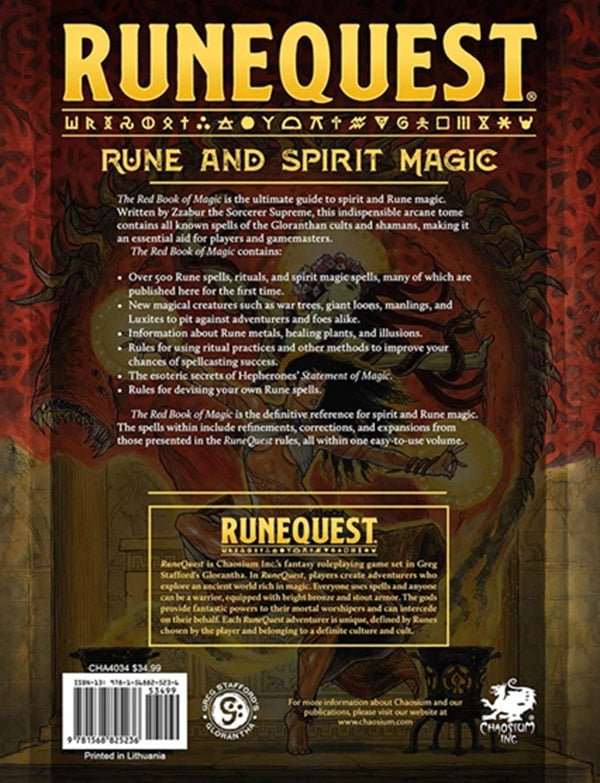 Runequest RPG - The Red Book Of Magic - Image 2