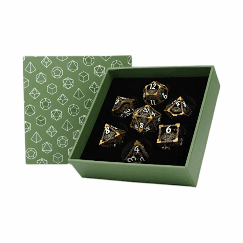 Scaled Eye Dice Set Ancient Bronze/Green