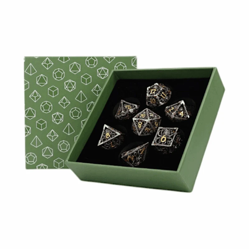 Strange Aeon Dice Set Bloodied Metal