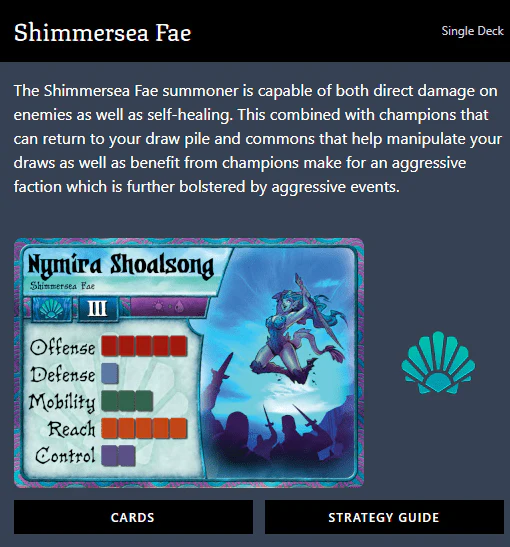 Summoner Wars (2nd Edition) Shimmersea Fae Faction Deck - Image 2
