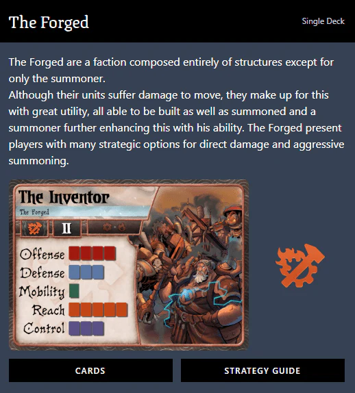 Summoner Wars (2nd Edition) The Forged  Faction DeckDeck - Image 2