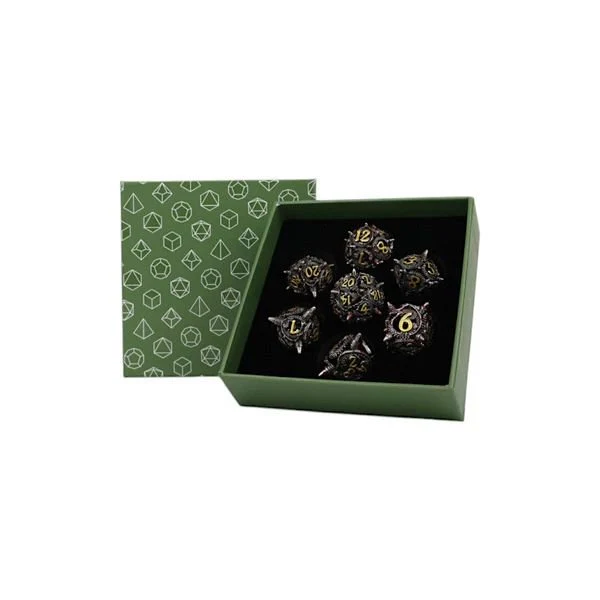 Xeno Hollow Dice Set Bloodied Metal